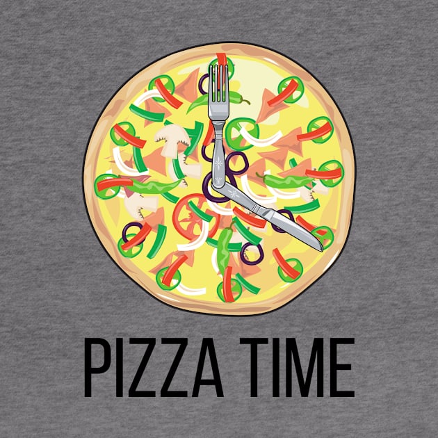 Pizza Time funny pizza clock design for pizza lovers by Butterfly Lane